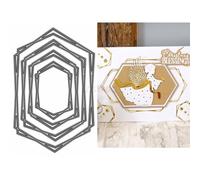 Hexagon Lace Die Cuts for Card Making, Background Board Metal Cutting Dies for Paper Scrapbooking, DIY Stencils for Album Party Wedding Festivals Decoration
