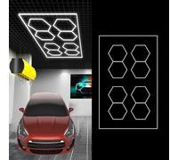 Hexagon LED Garage Light, LED Shop Light Hexagon Linkable Plug-in Ceiling Lights, 6500K Super Bright Auto Repair Ceiling LED Garage Light, for Warehouses, Workshops, Gymnasiums, Basements(5)