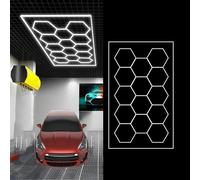 Hexagon LED Garage Light, LED Shop Light Hexagon Linkable Plug-in Ceiling Lights, 6500K Super Bright Auto Repair Ceiling LED Garage Light, for Warehouses, Workshops, Gymnasiums, Basements(1)