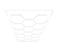 Hexagon LED Lighting 14 Lights & Border Car Detailing Shop Garage Workshop Gym Beauty Salon Showroom Honeycomb Modular Design Bright Pure White 120 Lumens 6500K Colour Temperature 3 Mounting Options