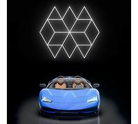 Hexagon Led Lights Workshop Honeycomb Working Garage Lamp 6500K High Brightness Low Energy Consumption Anti-Glare for Garages Stores Gyms Offices Warehouses Auto Body Shop B