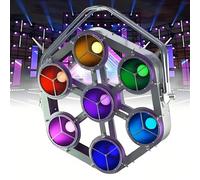 Hexagon LED Stage Light - 7x30W Full Colour RGB Retro DJ Lights with Dimmable Effects for Bar, Club, Party, Wedding, Event, Festival