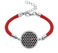 Hexagon Line Art Grain Illustration Pattern Lucky Red String Bracelet Rope Bracelet Handmade