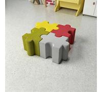 Hexagon Modular Stool Set - Colorful Interlocking Seating for Kids Playroom, Classroom & Office Collaborative Space (Set of 5)