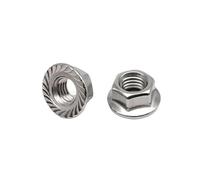 hexagon nuts with flange, 316 Stainless Steel Hex Serrated Flange Lock Spinlock Nut Multiple(M12)