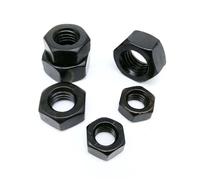 hexagon nuts with flange, Hexagon Nut 304 Stainless Steel Assortment M1.6-M12 Black Plated(M2)