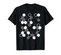 Hexagon Pattern Geometric Mathematics Science Graphic Design Value Graphic T-Shirt, Men, Black, L
