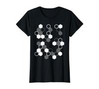 Hexagon Pattern Geometric Mathematics Science Graphic Design Value Graphic T-Shirt, Women, Black, XL