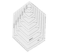 Hexagon Quilting Ruler DIY Handcrafted Clear Scale Transparent Acrylic Hexagon Quilting Template for DIY Crafting Quilting Art Supplies
