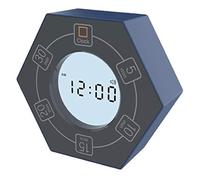 Hexagon Rotating Productivity Timer with Clock, Pomodoro Timer with 5, 10, 15, 20, 30 Minute Presets, Timer for People with ADHD (Blue)
