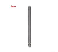 Hexagon Screwdriver Bit 100mm, 1/4 Inch Hex Shank Alloy Steel Driver for Power Drill, Quick Change Tool with Magnetic Tip, 1pc(6mm)