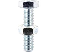 TIMCO Set Screws DIN933 Hex & Nut DIN934 Silver A2 Stainless Steel - M8 x 50