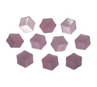 Hexagon Shape Cube Effect Buttons Pack of 10 (15mm, Pink)