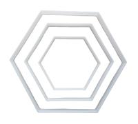 Hexagon Six Side Polygon Shape Cookie Cutter Dough Biscuit Pastry Fondant Sharp Stencil Basic Maths Mathematics Sided (Small)