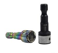 Hexagon Socket Adapter Set 8mm with No-Magnetic Steel Ball Sleeve for Use with Socket Drivers and Hand Tools (2pcs)