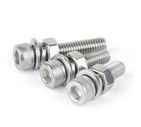Hexagon Socket Screw and Nut Set, 304 Stainless Steel Cup Head Hexagon Socket Screw Hardware 4-Piece Set M20 40-120mm(M20*50mm)