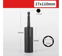 Hexagon Socket Wrench Set 110mm Deep, H8-H14 Chrome-Vanadium Steel Nut Driver with Extension Sleeve for Home DIY, Auto Repair, and Mechanical Work(60MM H17)