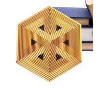 Hexagon Spinner - 3D Printed Fidget, Quiet Motion, Geometric Sensory Gadget, Smooth Rotation Mechanical Toy, Stress Relief Accessory, Home School Classroom Daily Travel Study