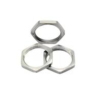 Hexagon Thin Lock Nuts, Hex Lock Nut Pipe Fitting M16 Pitch 1mm/1.5mm Metric Female 304 Stainless Steel 10 pcs(M16x1mm(S19 H4))