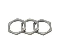 Hexagon Thin Lock Nuts, Hexagon Lock Nuts Pipe Fitting Metric M8-M24 1mm/1.5mm Pitch 304 Stainless Steel 10 pcs(M10x1mm(S13 H3))