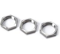 Hexagon Thin Nuts Half Locking Nuts,Hex Lock Nut Pipe Fitting M10 Pitch 1mm/1.5mm Metric Female 304 Stainless Steel 10pcs/set(M10x1mm(S14 H5))