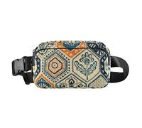 Hexagon Tiles Pattern Cute Fanny Pack Waist Bag for Men Women Large Capacity Belt Bag Travel Wallet with Adjustable Strap for Cycling Hiking Gym, Hexagon Tiles Pattern, One Size