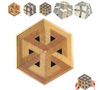 Hexagon Twist Illusion, 3D Printed Hexagonal Fractal Fidget Toy, Spiral Optical Visual Infinity Cube Pocket Relaxation Pocket, Stress Relief Sensory Toys, Perfect for Holiday,Birthday Gifts (#B)