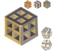 Hexagon Twist Illusion, 3D Printed Hexagonal Fractal Fidget Toy, Spiral Optical Visual Infinity Cube Pocket Relaxation Pocket, Stress Relief Sensory Toys, Perfect for Holiday,Birthday Gifts (C)