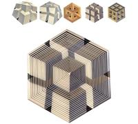 Hexagon Twist Illusion, 3D Printed Hexagonal Fractal Fidget Toy, Spiral Optical Visual Infinity Cube Pocket Relaxation Pocket, Stress Relief Sensory Toys, Perfect for Holiday,Birthday Gifts (A)