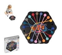 Hexagon Twisted Rope Puzzle Game - Brainy Knots Brain Strategy Rope Challenge Toy, Interactive Strategic Knot Untying Toy, Board Puzzle Games for Family Gathering, Birthday Gifts for Kids 3+
