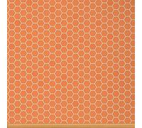 Hexagon Upholstery Fabric for Chairs Honeycomb Abstract Geometric Fabric by The Yard Orange White Decorative Fabric for Upholstery and Home DIY Projects 2 Yards,(L184*W150cm)