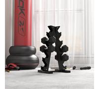 Hexagonal 5kg Dumbbells (2x) - Non-Roll, Compact Home Gym Set