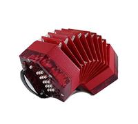 Hexagonal Accordion Anglo English Hexagonal Push-Pull Homophonic/Heterophonic For Adults Professional Accordion For Beginners (Burgundy(Push-pull heterophonic))