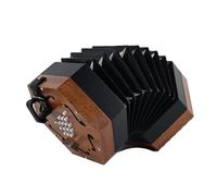 Hexagonal Accordion Anglo English Hexagonal Push-Pull Homophonic/Heterophonic For Adults Professional Accordion For Beginners (Original wooden color(Push-pull heterophonic))
