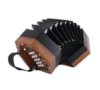 Hexagonal Accordion Anglo English Hexagonal Push-Pull Homophonic/Heterophonic For Adults Professional Accordion For Beginners (Original wooden color(Push-pull homophonic))
