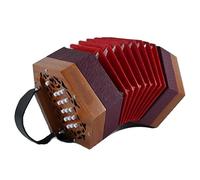 Hexagonal Accordion Anglo English Hexagonal Push-Pull Homophonic/Heterophonic For Adults Professional Accordion For Beginners ((Red(Push-pull heterophonic))