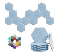 Hexagonal Acoustic Panels-18 Pack High-Density Sound Absorbing Panels 12"X10"X0.4" for Enhanced Noise Reduction, DIY Design, Idea for Studios, Offices, and Home Theaters(Light Sky Blue)