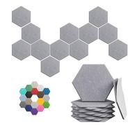 Hexagonal Acoustic Panels-18 Pack High-Density Sound Absorbing Panels 12"X10"X0.4" for Enhanced Noise Reduction, DIY Design, Idea for Studios, Offices, and Home Theaters(Ash Gray)
