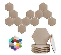 Hexagonal Acoustic Panels - 18 Pack High-Density Sound Absorbing Panels 12"X10"X0.4" for Enhanced Noise Reduction, DIY Design, Idea for Studios, Offices, and Home Theaters(Dark Camel)