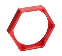 Hexagonal Aluminum Pool Cue Chalk Box Magnetic Billiard Chalk Box/Cover Easy Installation Lightweight for Billiard Players Accessories (Red)