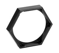 Hexagonal Aluminum Pool Cue Chalk Box Magnetic Billiard Chalk Box/Cover Easy Installation Lightweight for Billiard Players Accessories (Black)