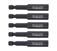 Hexagonal Bit and Extension Adapter Set High Strength Alloy Steel Black Coated Design Rustproof Tool 2pcs/5pcs Alloy Steel Hexagonal Bit