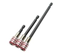 Hexagonal Bit Holders Set SelfLocking Connecting Rod Corrosions Resistant Steel for Precise Work 3pcs/Set Shank Quickly Release Screwdriver Set