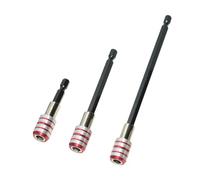 Hexagonal Bit Holders Set SelfLocking Connecting Rod Corrosions Resistant Steel for Precise Work 3pcs/ Shank Quickly Release Screwdriver