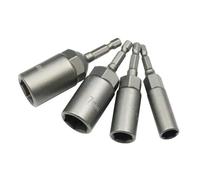 Hexagonal Bits 10pcs 80mm Deepen Nut Driver Drill Bit SetImpact Socket Magnetic Nut Screwdriver Power Tool 6-19mm 1/4” Hex Socket Adapter Nut Wrench(80mmX13mm)