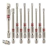Hexagonal Bits for Screwdriver 10 Pieces 65 mm Steel S2 Magnetic | Hexagonal Drill Bit And Wrench For Workshop Warehouse Factory Studio Laboratory Basement Shed Autofficin