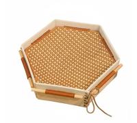 ＡＷＨＡＯ Hexagonal Cat Bed Lounger Basket Cave With Cooling Layer Felt Body Wood Structure Design Generous Interior For Pets Suitable for summer rest home decoration small homes