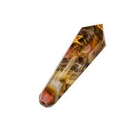 Hexagonal Column Tower Tip Wand Natural Stone Amethyst Home Decoration, Crafts