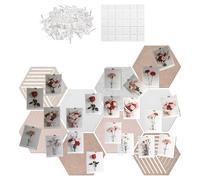 Hexagonal Cork Panel - Acoustic Felt Panel 12 Inch | Soundproof Wall Tiles 30 x 26 cm - 8/10 Pieces Polyester Fiber Bulletin Board for Home Decor in AU