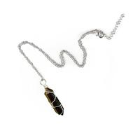 Hexagonal Crystal Pendant Necklace Vintage Spiritual Jewelry Winding Wire Stone Necklace For Women Girls Friend Stone Necklaces